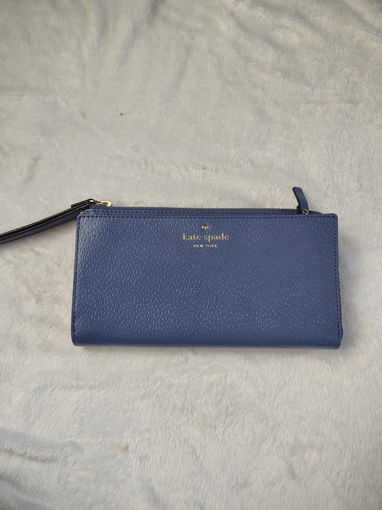 kate spade Handbags - kate spade New York Blue Leather Wristlet Wallet